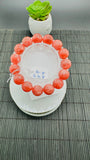 Rhodochrosite Round Bracelet - 12.50 mm Size  - Code D5 - AAAA Quality - Length 7.5 Inch- Natural Rhodochrosite Bracelet