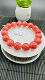 Rhodochrosite Round Bracelet - 14 mm Size  - Code D8 - AAAA Quality - Length 7.5 Inch- Natural Rhodochrosite Bracelet