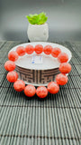 Rhodochrosite Round Bracelet - 14 mm Size  - Code D6 - AAAA Quality - Length 7.5 Inch- Natural Rhodochrosite Bracelet