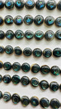 Abalone Shell Round Cabs- 8 mm Size- Pack of 4 Pcs- AAAA Quality-  Natural Abalone Cabochons