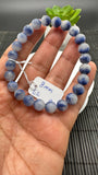 Dumortierite Bracelet 8 mm Size - Code #A1- Length 7.5 Inch - AAAA Quality - Origin Austria - Stretchy Bracelet