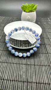 Dumortierite Bracelet 8 mm Size - Code #A3- Length 7.5 Inch - AAAA Quality - Origin Austria - Stretchy Bracelet