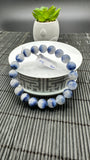 Dumortierite Bracelet 10 mm Size - Code #A10 - Length 7.5 Inch - AAAA Quality - Origin Austria - Stretchy Bracelet