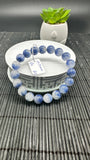 Dumortierite Bracelet 10.50 mm Size - Code #A13 Length 7.5 Inch - AAAA Quality - Origin Austria - Stretchy Bracelet