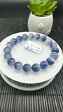 Dumortierite Bracelet 10.50 mm Size - Code #A13 Length 7.5 Inch - AAAA Quality - Origin Austria - Stretchy Bracelet