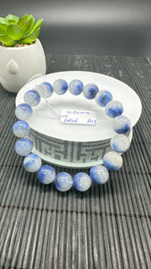 Dumortierite Bracelet 11.50 mm Size - Code #A17-  Length 7.5 Inch - AAAA Quality - Origin Austria - Stretchy Bracelet