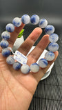 Dumortierite Bracelet 13.50 mm Size - Code #A19 Length 7.5 Inch - AAAA Quality - Origin Austria - Stretchy Bracelet