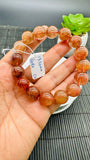 Copper Rutile Bracelet • 13.50 mm Size • Code C4 • AAA Quality • Natural Rutilated Quartz Bracelet