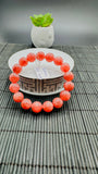 Rhodochrosite Round Bracelet - 12 mm Size  - Code D4 - AAAA Quality - Length 7.5 Inch- Natural Rhodochrosite Bracelet