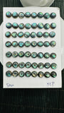 Abalone Shell Round Cabs- 8 mm Size- Pack of 4 Pcs- AAAA Quality- Natural Abalone Cabochons