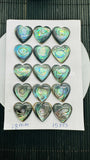 Abalone Shell Heart Cabs- 18 mm Size- Pack of 1 Pc- AAAA Quality- Natural Abalone Cabochons