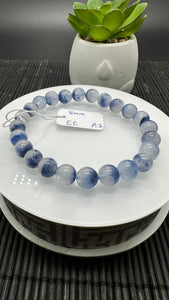 Dumortierite Bracelet 8 mm Size - Code #A2- Length 7.5 Inch - AAAA Quality - Origin Austria - Stretchy Bracelet