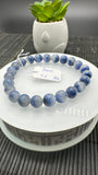 Dumortierite Bracelet 8 mm Size - Code #A6 - Length 7.5 Inch - AAAA Quality - Origin Austria - Stretchy Bracelet