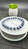 Dumortierite Bracelet 8 mm Size - Code #A Length 7.5 Inch - AAAA Quality - Origin Austria - Stretchy Bracelet