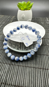 Dumortierite Bracelet 8 mm Size - Code #A8 - Length 7.5 Inch - AAAA Quality - Origin Austria - Stretchy Bracelet