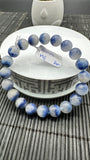 Dumortierite Bracelet 10 mm Size - Code #A10 - Length 7.5 Inch - AAAA Quality - Origin Austria - Stretchy Bracelet