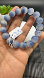 Dumortierite Bracelet 12 mm Size - Code #A17-  Length 7.5 Inch - AAAA Quality - Origin Austria - Stretchy Bracelet