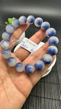 Dumortierite Bracelet 13.50 mm Size - Code #A20 Length 7.5 Inch - AAAA Quality - Origin Austria - Stretchy Bracelet