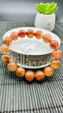 Copper Rutile Bracelet • 13.50 mm Size • Code C4 • AAA Quality • Natural Rutilated Quartz Bracelet