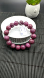 Ruby Bracelet • 13 mm Size • Code A1 • 7.5  Inch Length • AAA Quality • Natural Ruby Round Bracelet