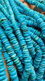 Turquoise Irregular Heishi Beads- 5 to 13 mm Graduate Size - 40 cm Length - AAA Quality- Natural Turquoise Rondelle Beads