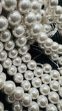 8MM White Shell Pearl Round Beads - Good Quality- 40 Cm length