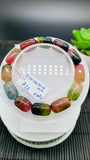 Tourmaline Nugget Bracelet- 9.5-10x14-15  mm Size - Code N2 - 4A Quality - Natural Multi Tourmaline Bracelet - Length 7.5 Inch