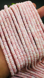 Queen Conch Shell Roundel Beads • 4 mm Size • Length 40 cm • AAA Quality • Natural Pink Queen Conch Shell Beads