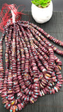 Purple Spiny Oyster Shell Roundel Beads • 6-12 mm Size • 40 cm length • AAA Quality • Spiny oyster with Turquoise Beads•