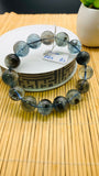 Moss Aquamarine Bracelet • 14 mm Size • Code A2 • AAAA Quality • 7.5 Inch Length •  Natural Aquamarine Bracelet