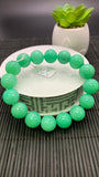 Chrysoprase  Bracelet • 14 mm Size • Code A4 •  AAA quality • Length 7.5” • Natural Chrysoprase Round Bracelet • Origin Australia