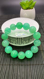 Chrysoprase  Bracelet • 15 mm Size • Code A5 •  AAA quality • Length 7.5” • Natural Chrysoprase Round Bracelet • Origin Australia