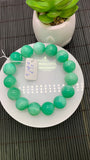 Chrysoprase  Bracelet • 14.50 mm Size • Code A6 •  AAA quality • Length 7.5” • Natural Chrysoprase Round Bracelet • Origin Australia