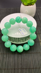 Chrysoprase  Bracelet • 15 mm Size • Code A7 •  AAA quality • Length 7.5” • Natural Chrysoprase Round Bracelet • Origin Australia