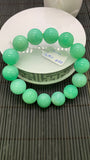 Chrysoprase  Bracelet • 15 mm Size • Code A8 •  AAA quality • Length 7.5” • Natural Chrysoprase Round Bracelet • Origin Australia