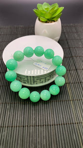 Chrysoprase  Bracelet • 15 mm Size • Code A8 •  AAA quality • Length 7.5” • Natural Chrysoprase Round Bracelet • Origin Australia