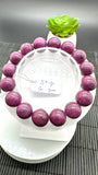 Ruby Bracelet • 12 mm Size • Code A2 • 7.5  Inch Length • AAA Quality • Natural Ruby Round Bracelet