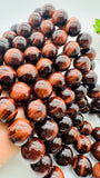 Red Tiger Eye Round Beads- 20 mm Size - AA Quality- 40 cm Length- Wholesale Tiger Eye Beads- Red Tiger Eye Beads