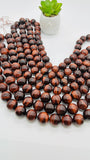 Red Tiger Eye Round Beads- 20 mm Size - AA Quality- 40 cm Length-  Wholesale Tiger Eye Beads- Red Tiger Eye Beads