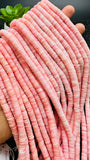 Queen Conch Shell Heishi Beads • Medium Color • 6 mm Size • Length 40 cm • AAA Quality • Natural Pink Queen Conch Shell Beads