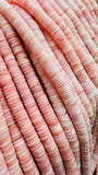 Queen Conch Shell Heishi Beads • Medium Color • 6 mm Size • Length 40 cm • AAA Quality • Natural Pink Queen Conch Shell Beads