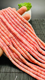 Queen Conch Shell Heishi Beads • 6 mm Size• Dark Color • Length 40 cm • AAA Quality • Natural Pink Queen Conch Shell Beads