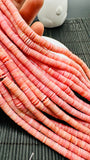 Queen Conch Shell Heishi Beads • 6 mm Size• Dark Color • Length 40 cm • AAA Quality • Natural Pink Queen Conch Shell Beads
