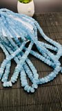 Aquamarine Faceted Roundel Beads • 6-13 mm Size • AAA grade • Length 40 cm • Top quality roundel • Blue Aquamarine Beads