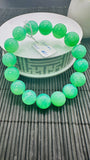 Chrysoprase  Bracelet • 13 mm Size • Code A1 •  AAA quality • Length 7.5” • Natural Chrysoprase Round Bracelet • Origin Australia