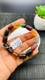 Tourmaline Nugget Bracelet- 9-9.50x13-15  mm Size - Code N1 - 4A Quality - Natural Multi Tourmaline Bracelet - Length 7.5 Inch