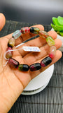 Tourmaline Nugget Bracelet- 9.5-10x14-15  mm Size - Code N2 - 4A Quality - Natural Multi Tourmaline Bracelet - Length 7.5 Inch