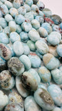 Larimar Oval Beads - 8-11x10-15 mm size - AA Quality- Length 16 Inch - Natural Larimar Oval Beads