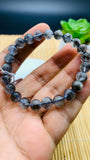 Moss Aquamarine Bracelet • 8 mm Size • Code A9 • AAAA Quality • 7.5 Inch Length •  Natural Aquamarine Bracelet