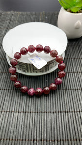 Pink Tourmaline Bracelet 10 mm Size - Code T2 - AAA Quality - Natural Tourmaline Round Bracelet - Length 7.5"